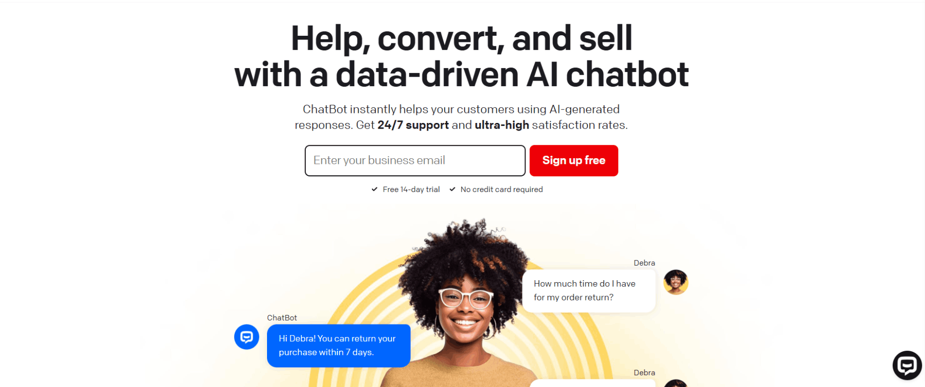 ChatBot Checkout Page